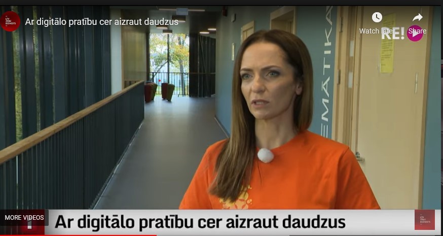 Ekrānuzņēmumā - Jauniešu programmēšanas skolas "Datorium" vadītāja, Dobeles Valsts ģimnāzijas absolvente Anžela Džafarova