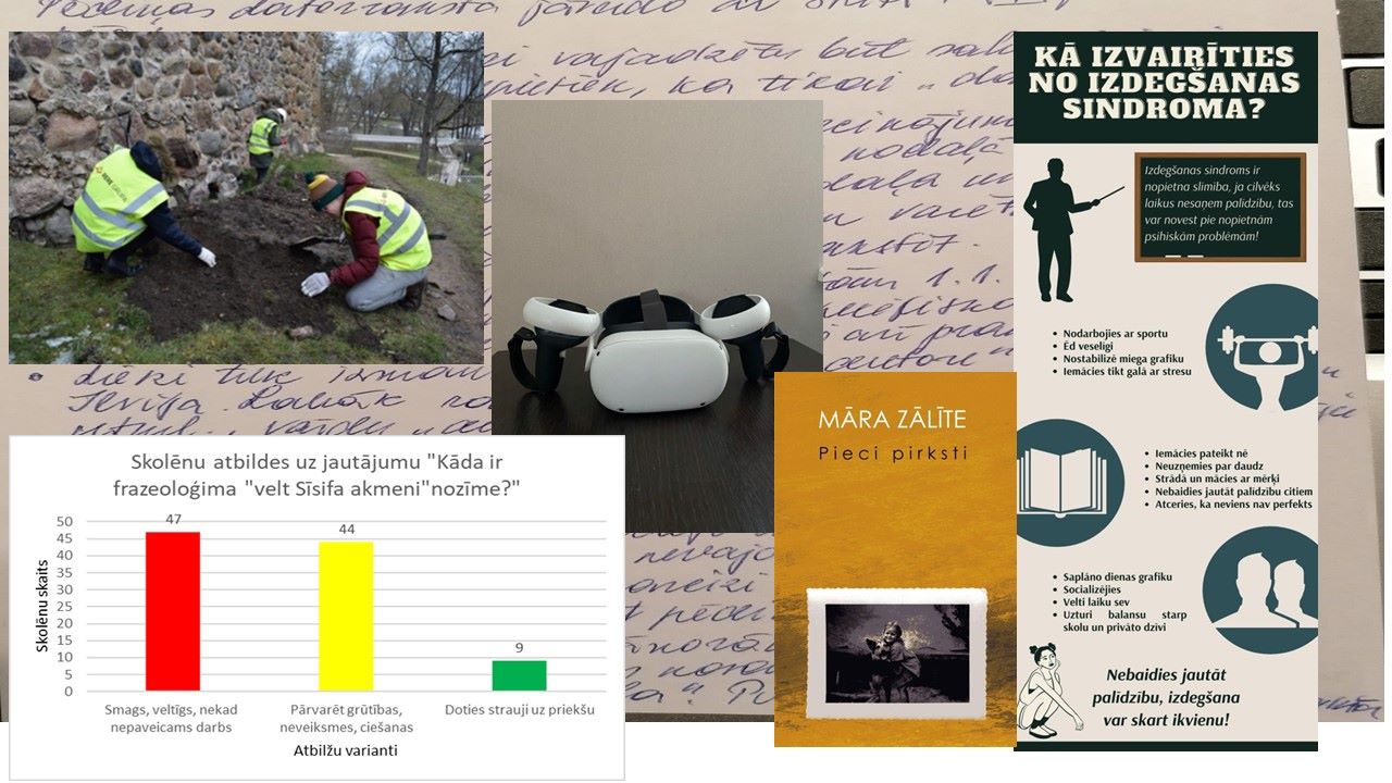 Ir izvērtēti Skolēnu zinātniski pētniecisko darbu reģiona konferencei iesniegtie darbi, un 13 no 14 Dobeles Valsts ģimnāzijas skolēnu veikums novērtēts ar 2. un 3. pakāpes diplomu.
2. pakāpes vērtējumu un uzaicinājumu piedalīties skolēnu Valsts ZPD konferencē, kas attālināti norisināsies 31. martā, saņēmuši sekojoši ģimnāzisti: Sindija Roze, Ieva Vācere,Lizete Rudovska (11.A1 klase), Kristiāna Ziņģe un Leo Artis Ķīberis (11.A2 klase).